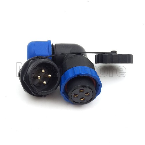 SD20 4 Pin 25A Aviation Cable Connector Power Connector Plug Socket IP67 Elbow - Picture 4 of 7