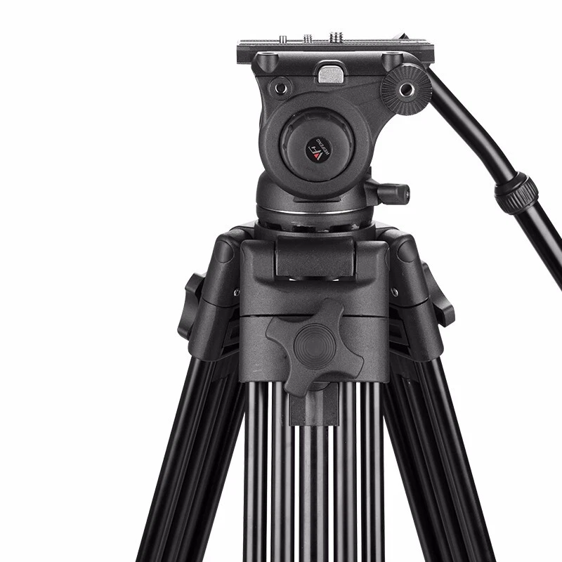 Video Tripod Kit with Video head Aluminum Heavy Duty Tripod with Fluid Head - Image 3 of 4