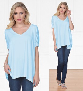 Pale blue v neck t shirt Outlet