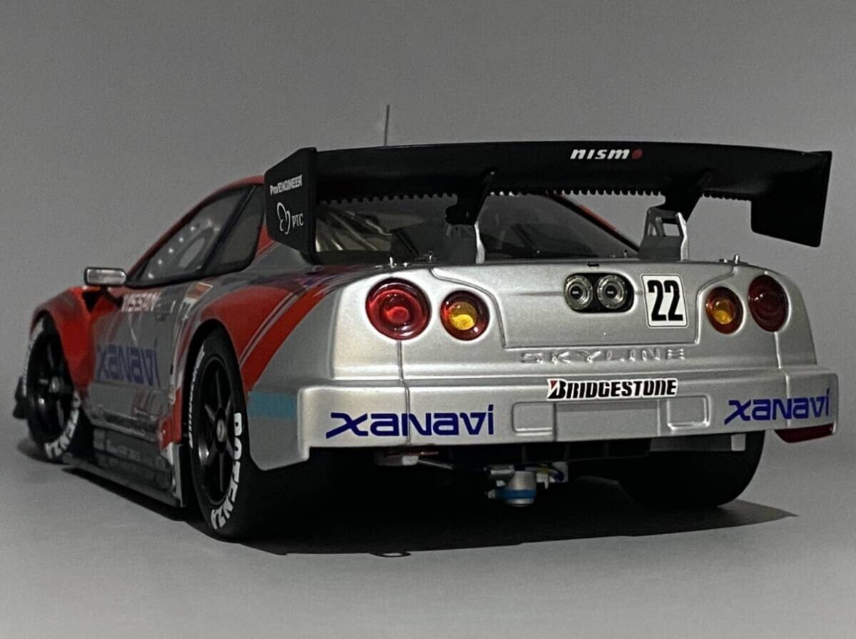autoart 1/18 日産 GT-R R34 xanavi 2002 1/18 AUTOart Nissan Skyline R34 GT-R JGTC 2002 #22 NISMO
