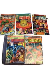 The Inhumans #5,8, The Eternals #12,13, The Defenders #41 Marvel Comics Group