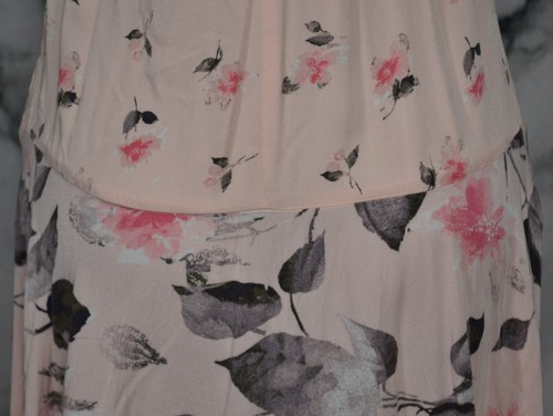 NEW YORK & COMPANY NY&C Pink Multicolor Floral Print Sun Dress Small High Low - Picture 9 of 10