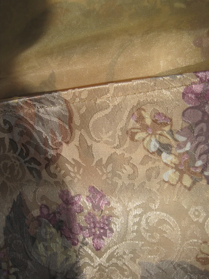 NOS VICTORIAN 经典 LILAC 提花浴帘 72X72" 聚合物 — 第 2/2 张图片