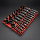 Milwaukee Packout 3/8" Metric No-Skip Impact Socket Tray 3D Printed — Tray Only