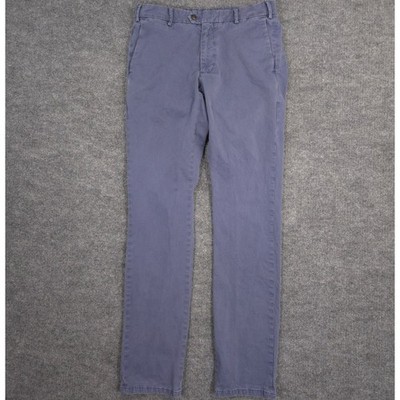 Peter Millar Collection Concorde Pants Mens 32X34 Blue Garment Dyed Trousers