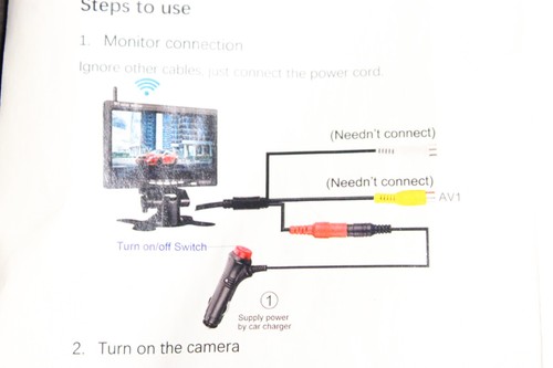 7" Color LCD TFT Reverse Rear View Monitor Display For Car Back Up Camera rca IN - Picture 7 of 11