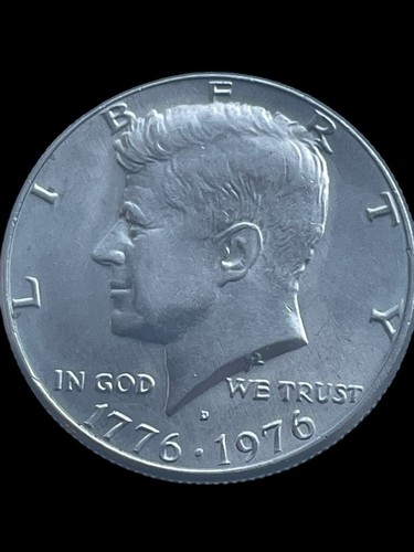 1776-1976 Bicentennial Kennedy Half Dollar With D Mint Mark