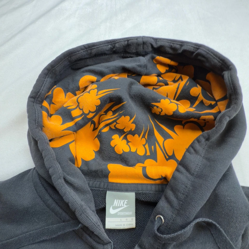 Sudadera con Capucha Nike Born To Lead 09 Niños Cremallera Completa Negra Naranja Detalle Gráfico Talla L Foto 4 de 4