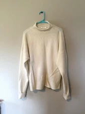 FRAME off white angora mock neck sweater M