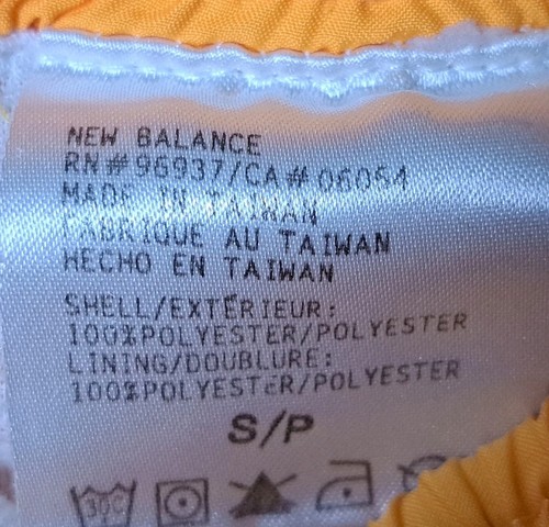 Pantaloncini da corsa vintage New Balance uomo piccoli gialli - Foto 7 di 10