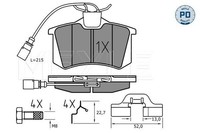 Meyle 025 235 5417/PD Bremsbelagsatz, Scheibenbremse FüR Ford Seat VW