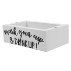 Holder Wooden Party Cup Organizer Storage Party Dispenser Cup with Pen Holder