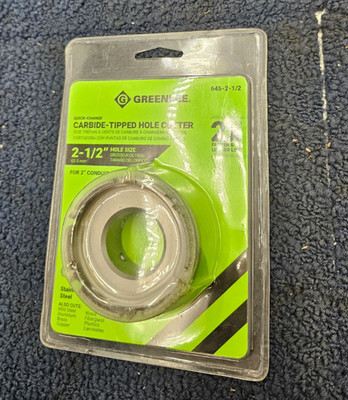 Greenlee 645-2-1/2 2 1/2'' Quick-Change Carbide Tipped Hole Cutter SS