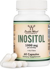 Inositol Capsules (Myo Inositol) 1000mg Health Support for Women (60 Count)(No F