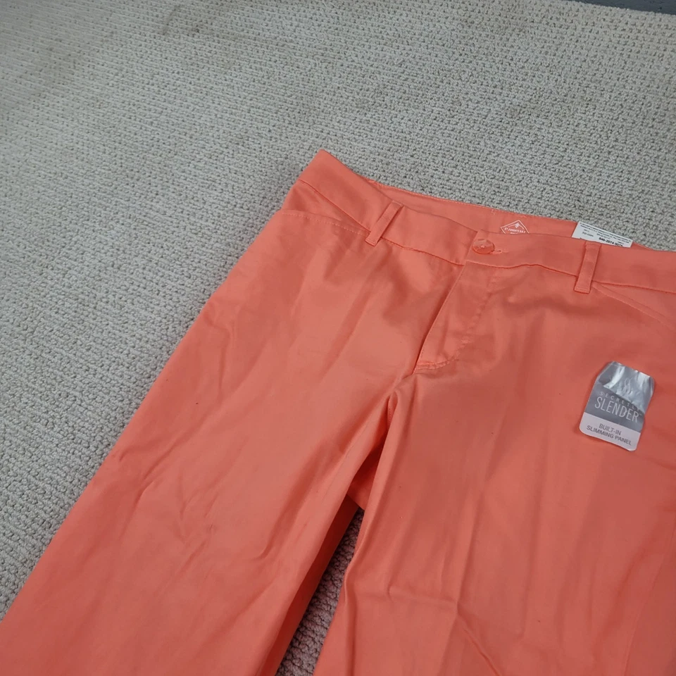 St. Johns Bay 女式 12 卡普里裤融合珊瑚全新带标签高腰休闲修身 — 第 2/4 张图片