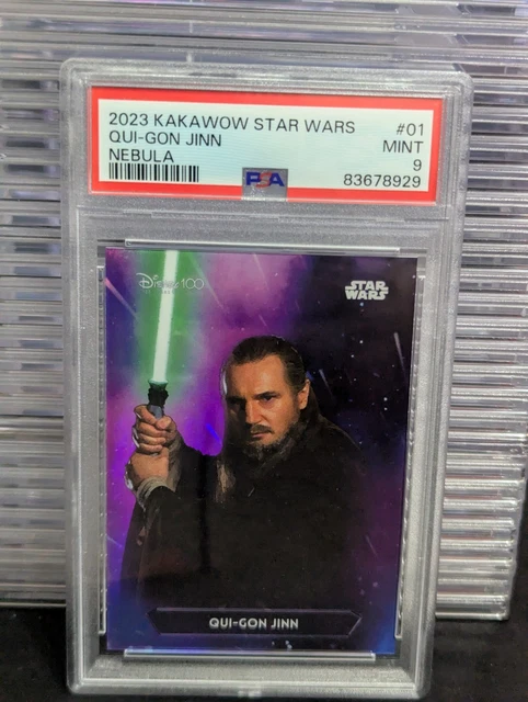 2023 Star Wars Kakawow Qui-Gon Jinn Nebula Card #1 ~ PSA Graded 9 Gem Mint