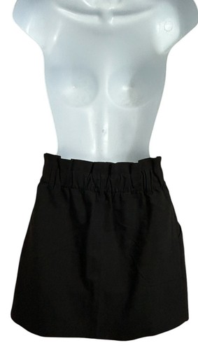 Zara trf Collection Black Paper Bag Skirt Sz Small Button Front Side Pockets - Bild 6 von 7