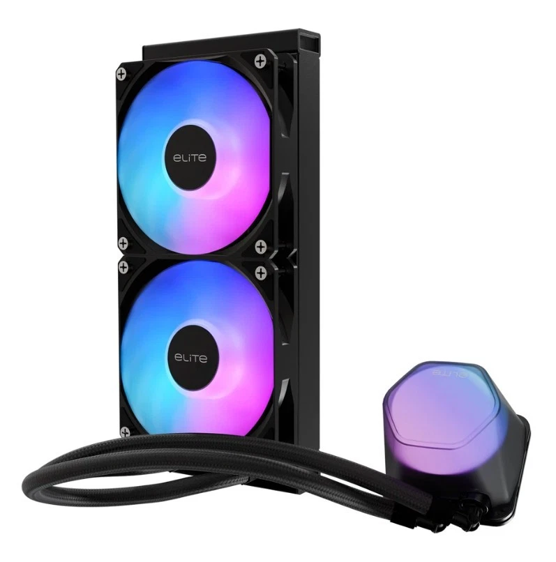 Cooler Master 240 Elite Liquid CPU Liquid Cooler, Dual-Chamber Pump Customizable - Image 2 of 2