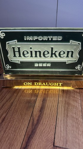 Vintage Heineken Beer On Draught Lighted Sign 10x7 - Picture 2 of 7
