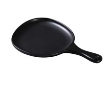 Yanco China MO-811BK Moderne Matte Black Melamine 14"x 10" Pan Plate w/ Handle