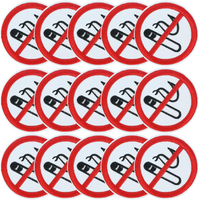 15 StüCk Rauchen Verboten Aufkleber Ø 7Cm Sticker Mit Uv Schutz Warnzeichen FüR