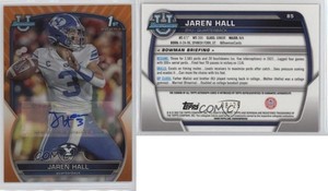 2022 Bowman U Chrome Prospect Orange Refractor /25 Jaren Hall #85 Auto
