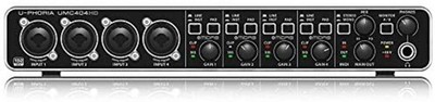 BEHRINGER 4 inputs 4 outputs MIDI/USB audio interface UMC404HD U-PHORIA F/S NEW