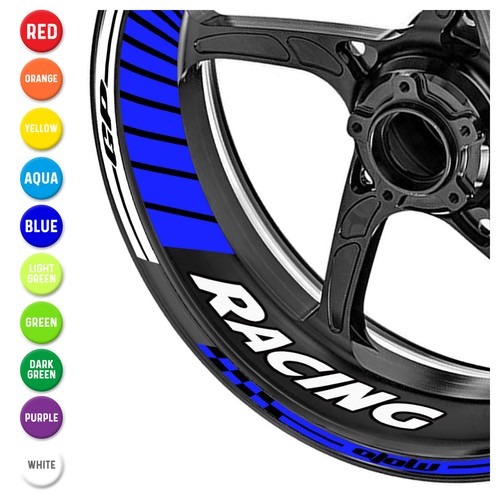 GP04 Gloss Blue Decal Wheel Stickers For Suzuki GSXS1000F 16 17 18 19 -MC - Picture 2 of 10
