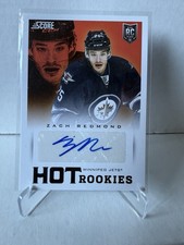 Zach Redmond 2013-14 Score Hot Rookie Signatures Auto Winnipeg Jets #610
