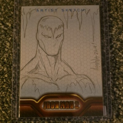 2010 Upper Deck Iron Man 2 Blizzard Sketch Card 1/1 by Jim Hanna