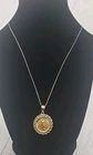 1999  Amerian Eagle Liberty 5 Dollar Coin 14k Gold Rope Bezel Pendant and chain