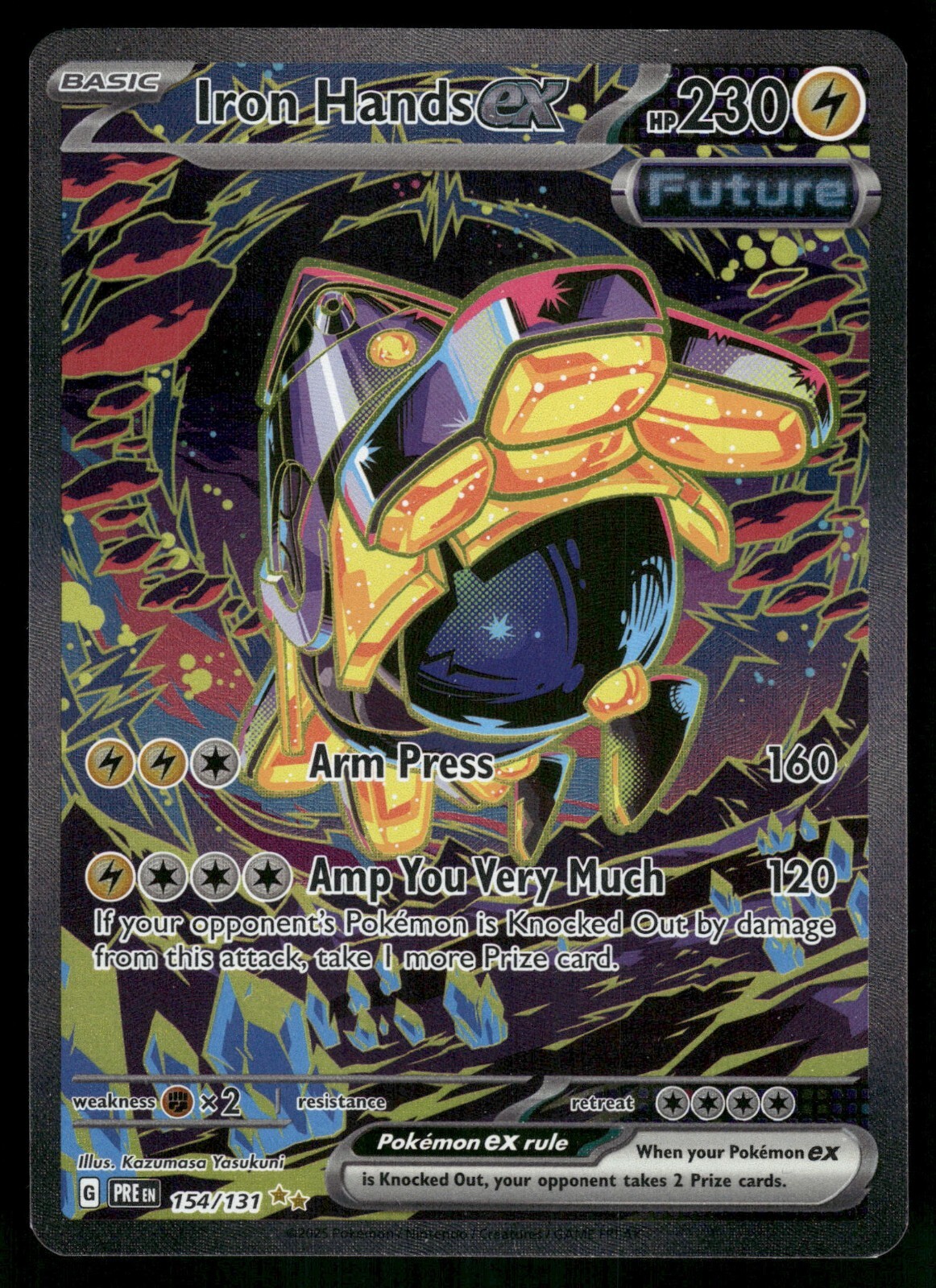 Iron Hands ex SIR NM 154/131 SV: Prismatic Evolutions Pokemon Card