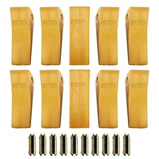 230SP Forged Backhoe Bucket Teeth with 23FP Flexpin for Mini Excavator - 10 Set