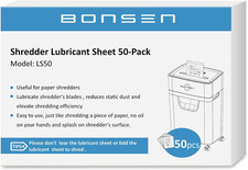 Paper Shredder Sharpening & Lubricant Sheets-Pack of 50