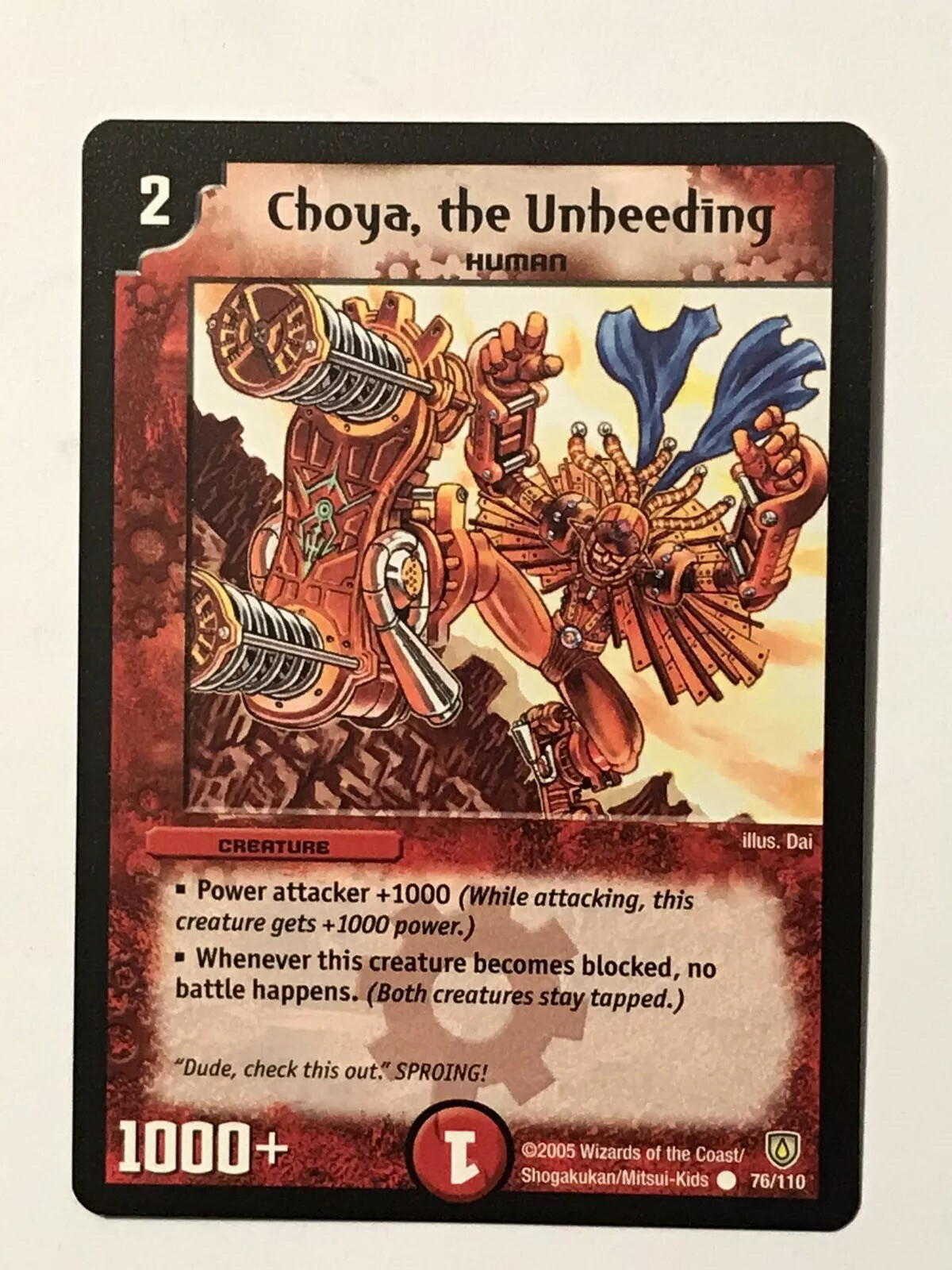 Tarjeta común Choya, the Unheeding Duel Masters DM06 TCG CCG