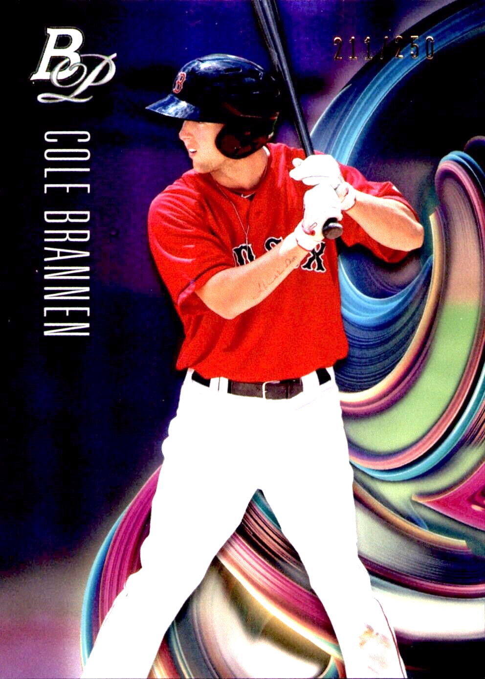 2018 Bowman Platinum Cole Brannen Purple #TOP-64 250 Limited Rookie Prospect Card