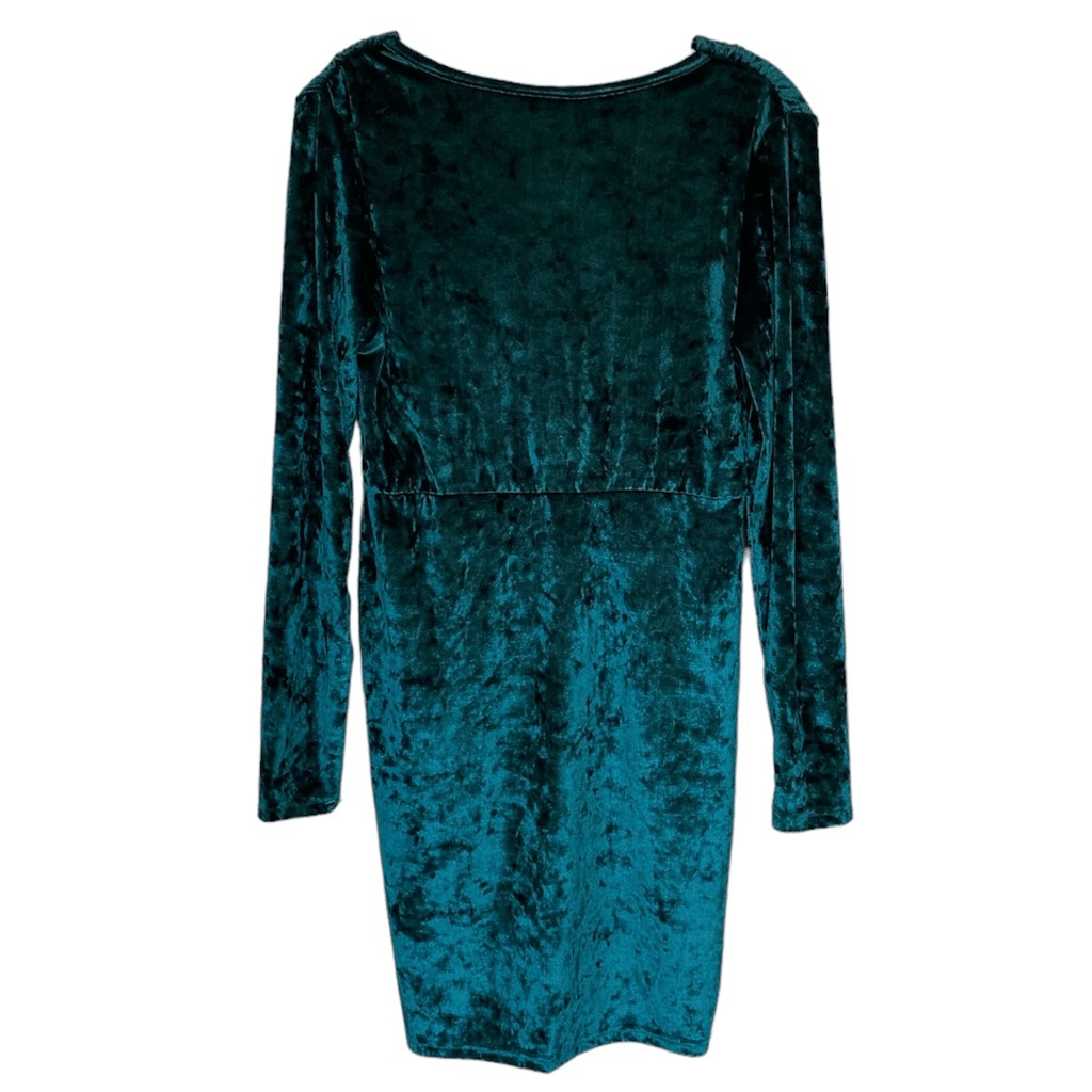 Emerald Green Velvet Ruched Lime Dress Steve Madden Dresses Steve Madden  Green Velvet Mini Dress Poshmark