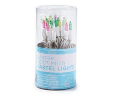 Easter Multicolor Pastel 50 String Lights Set Indoor Outdoor Holiday Decoration