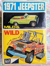 L@@K! RARE NIB ORIGINAL VINTAGE MPC "MILD & WILD" 1971 JEEPSTER KIT *SEALED BAG!