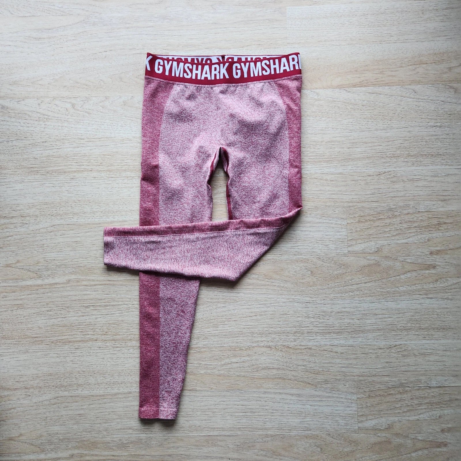 EUC Gymshark Flex Low Rise Leggings Body contouring Burgandy Marl Women's L