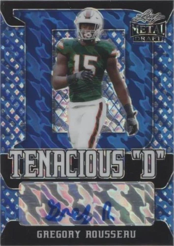 2021 Leaf Metal Draft Greg Rousseau #TD-GR1