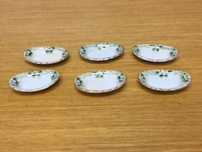 6 Antique NIPPON Open Salts HAND PAINTED 