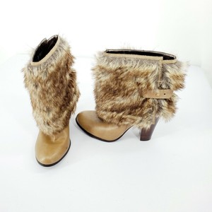 faux fur heel boots