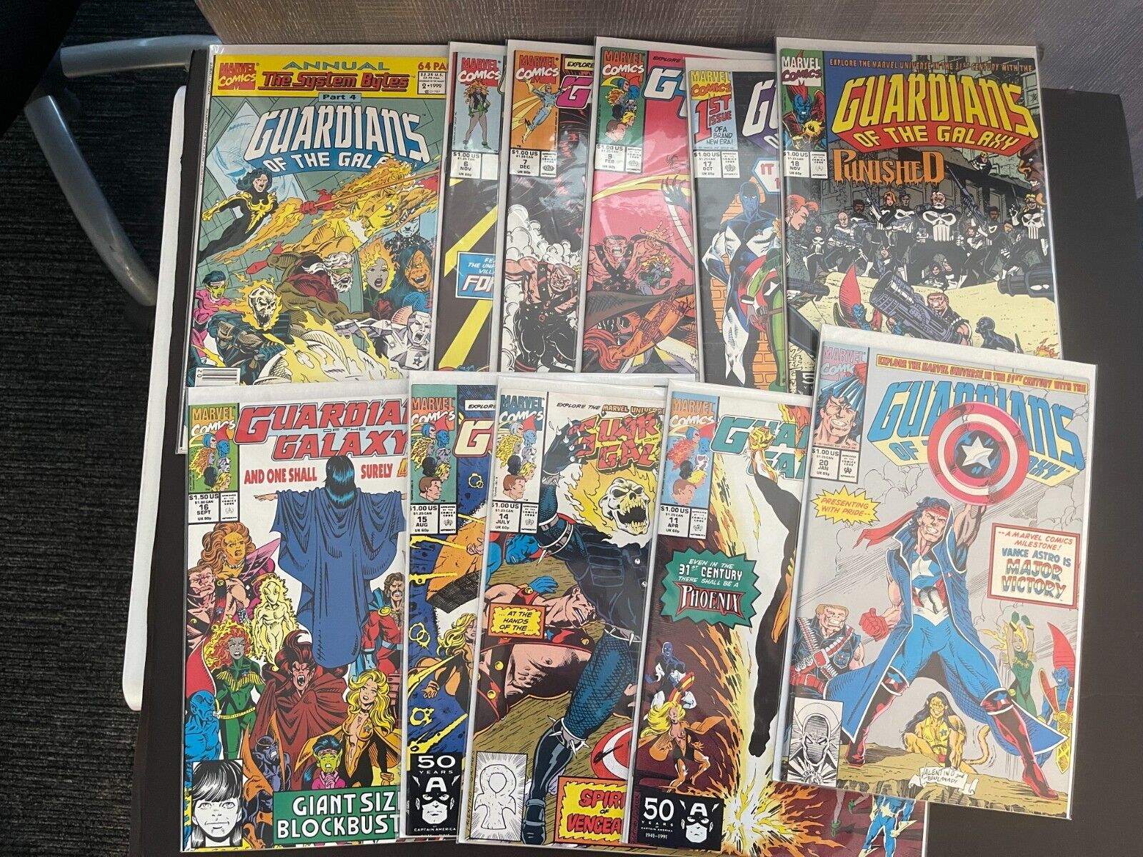 Guardians of the Galaxy 11 Book Lot - High Grade Lot (1st Series, Marvel) 
