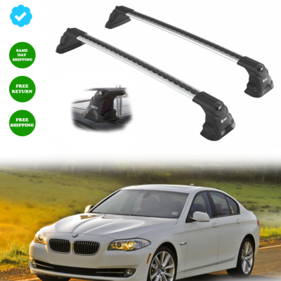2010-2017 BMW 5-Series F10 Sedan Roof Rack Cross Bar Silver Set 