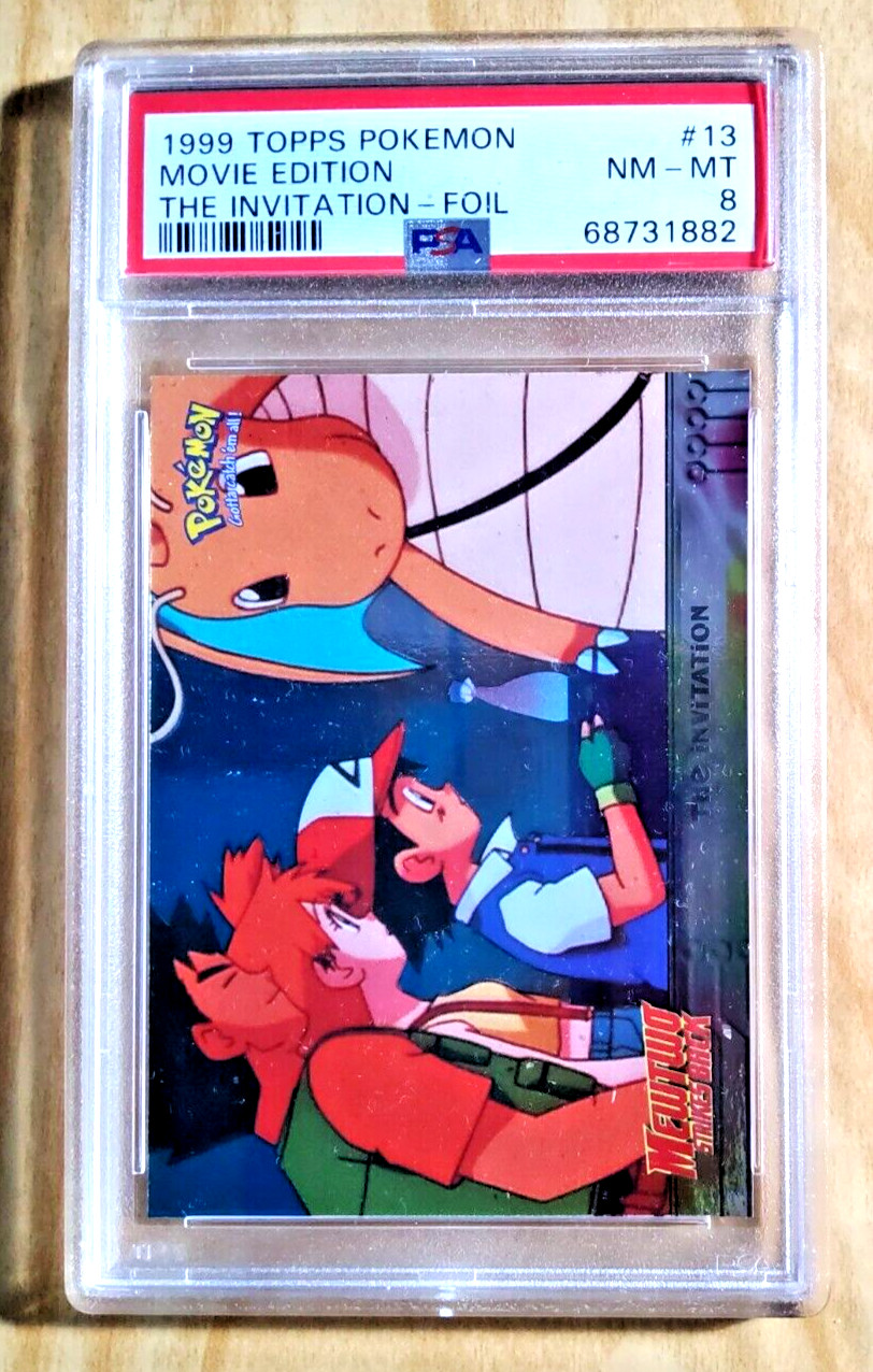 1999 Topps Pokemon Movie THE INVITATION #13 Foil PSA 8 Near Mint