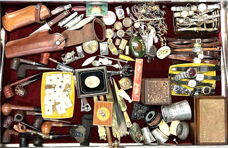 1 lb. "Junk Drawer" Lot for Treasure Seekers-coins, cards,smalls,  #7TFH63