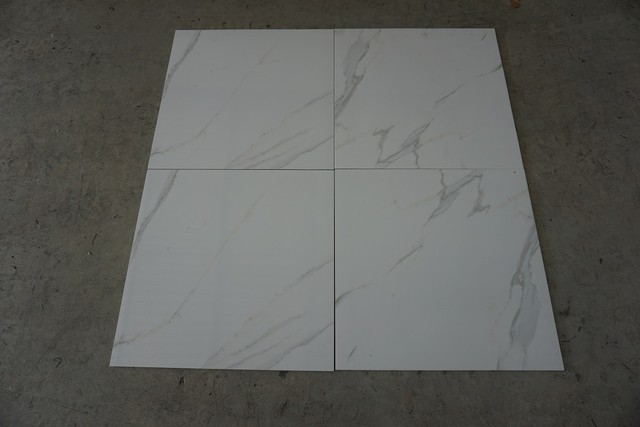 New White Marble Look Calacatta Glazed Porcelain Floor Wall Tile