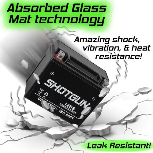 Sealed AGM Battery Fits Kawasaki Ninja ZX-6/ZX6R ZX750-J Ninja ZX7R/ZX9R, 12-BS Foto 2 de 4