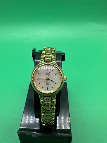 Vintage Timex Watch Women Gold Tone Round Indiglo New Battery